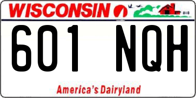 WI license plate 601NQH