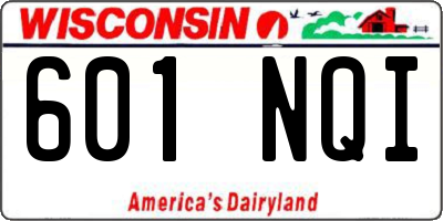 WI license plate 601NQI