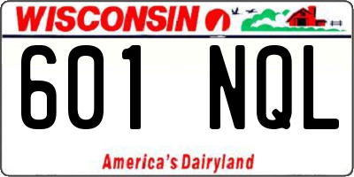 WI license plate 601NQL
