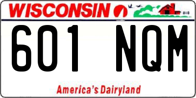 WI license plate 601NQM