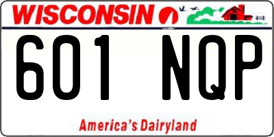WI license plate 601NQP