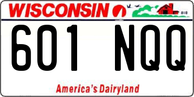 WI license plate 601NQQ
