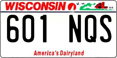 WI license plate 601NQS