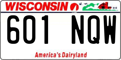 WI license plate 601NQW