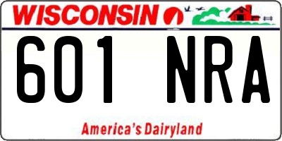 WI license plate 601NRA