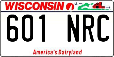 WI license plate 601NRC
