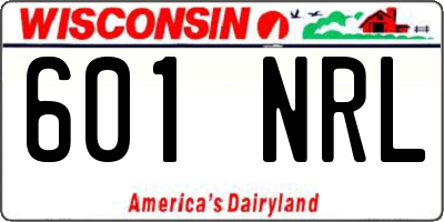 WI license plate 601NRL