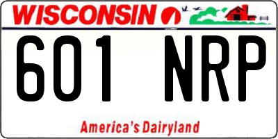 WI license plate 601NRP