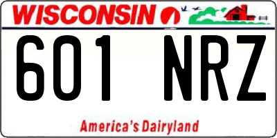 WI license plate 601NRZ