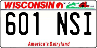 WI license plate 601NSI