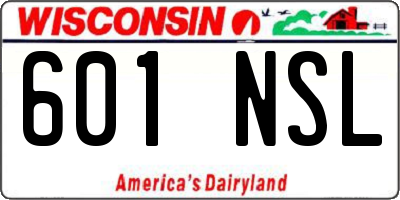 WI license plate 601NSL