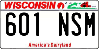 WI license plate 601NSM