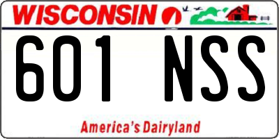 WI license plate 601NSS