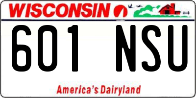 WI license plate 601NSU