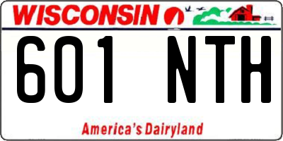 WI license plate 601NTH