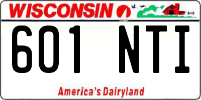 WI license plate 601NTI