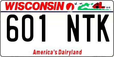 WI license plate 601NTK