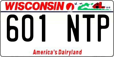 WI license plate 601NTP