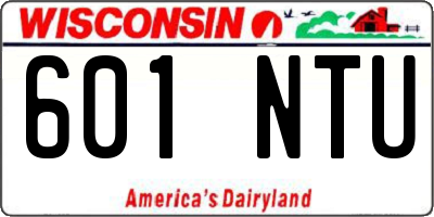 WI license plate 601NTU