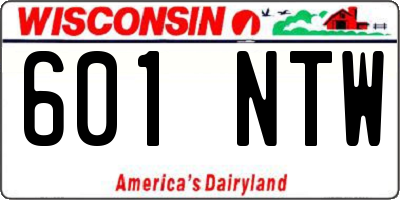 WI license plate 601NTW