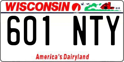 WI license plate 601NTY