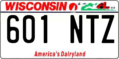 WI license plate 601NTZ