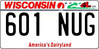WI license plate 601NUG