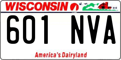 WI license plate 601NVA