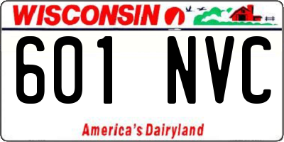 WI license plate 601NVC