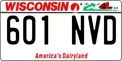 WI license plate 601NVD
