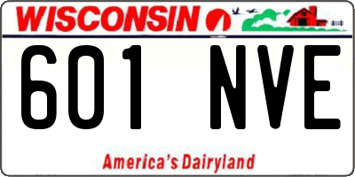 WI license plate 601NVE