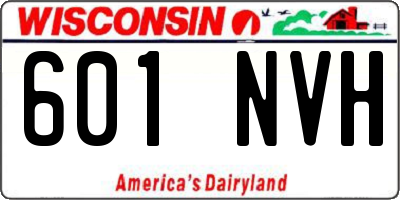 WI license plate 601NVH