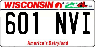 WI license plate 601NVI
