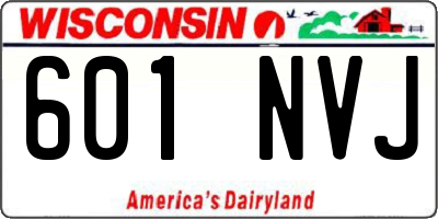 WI license plate 601NVJ
