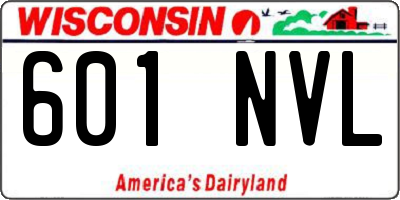 WI license plate 601NVL