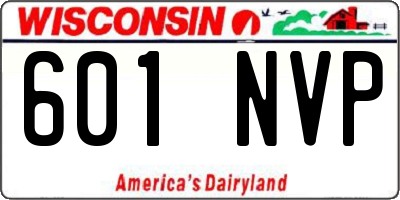 WI license plate 601NVP