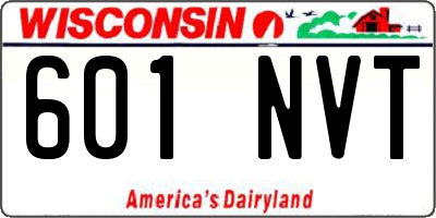 WI license plate 601NVT