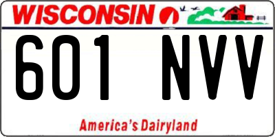 WI license plate 601NVV