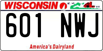WI license plate 601NWJ