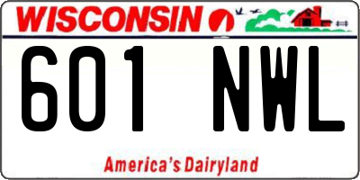 WI license plate 601NWL