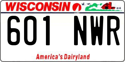 WI license plate 601NWR