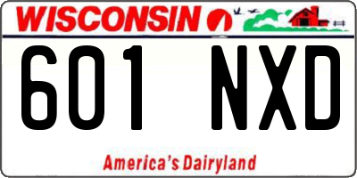 WI license plate 601NXD