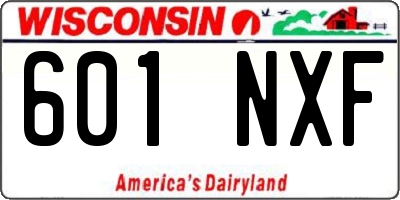 WI license plate 601NXF