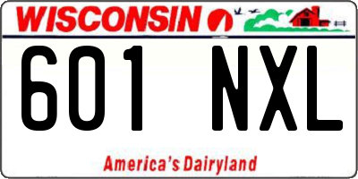 WI license plate 601NXL