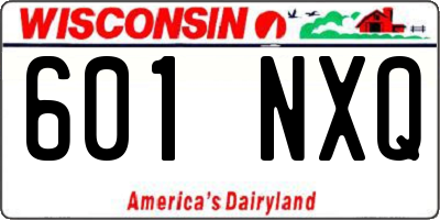 WI license plate 601NXQ