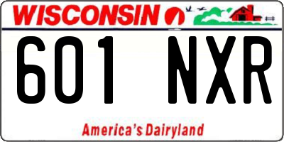 WI license plate 601NXR