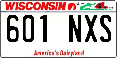 WI license plate 601NXS