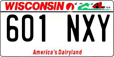WI license plate 601NXY