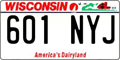 WI license plate 601NYJ