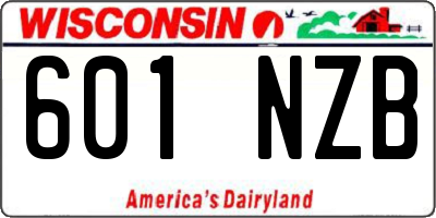 WI license plate 601NZB